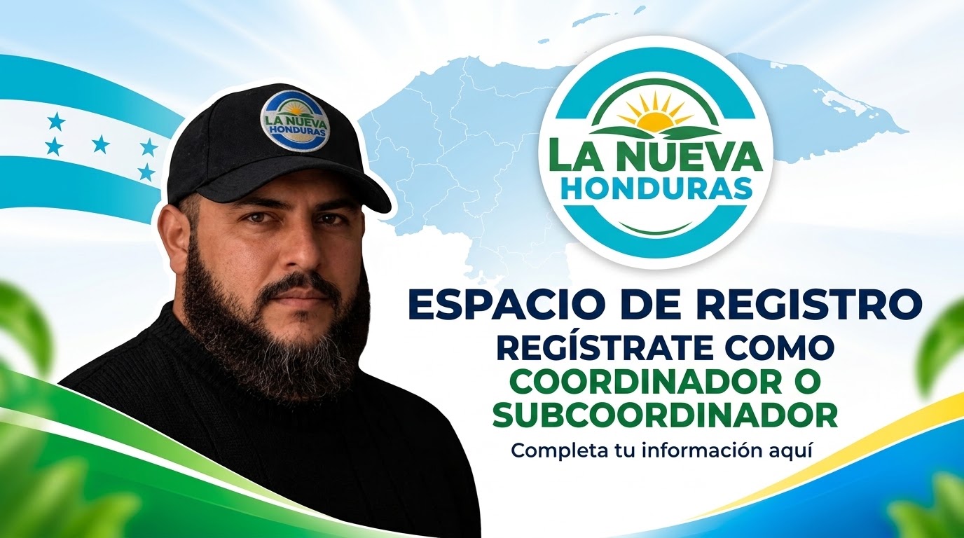 Espacio de registro de coordinadores y subcoordinadores de La Nueva Honduras